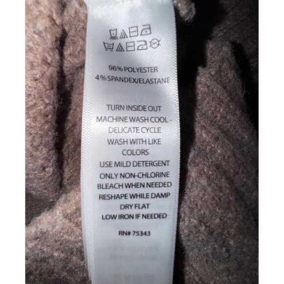 Cable Knit Half-Zip Sweater Womens 1X Sincerely Jules Tan Ribbed Y2k Chunky Cute - Picture 6 of 7